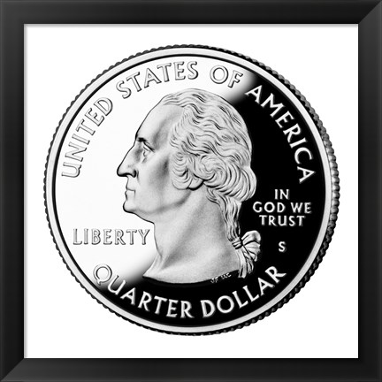 Framed United States Quarter, obverse, 2004 Print