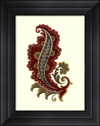 Framed Jacobean Leaf I Print