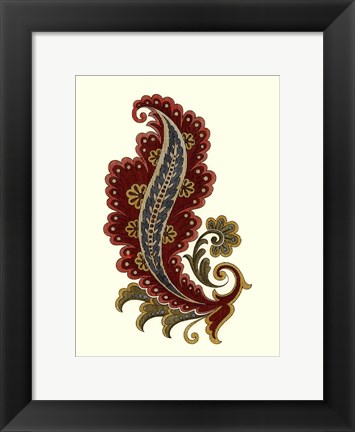 Framed Jacobean Leaf I Print