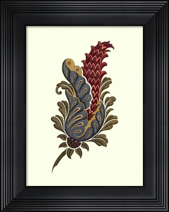 Framed Jacobean Leaf IV Print
