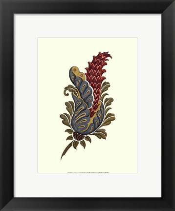 Framed Jacobean Leaf IV Print