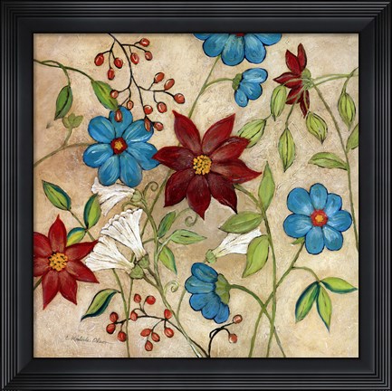 Framed Cottage Garden I Print