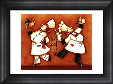 Framed Chef&#39;s Good Life Print