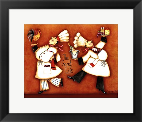 Framed Chef&#39;s Good Life Print