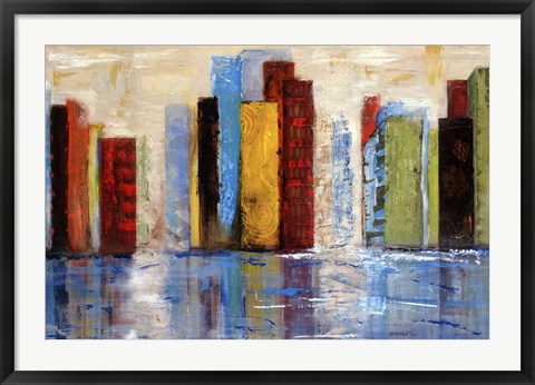 Framed City of Colors Print