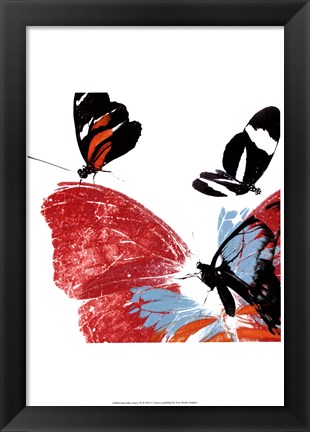 Framed Butterflies Dance IX Print