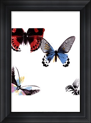 Framed Butterflies Dance I Print