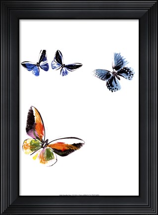 Framed Butterflies Dance VII Print