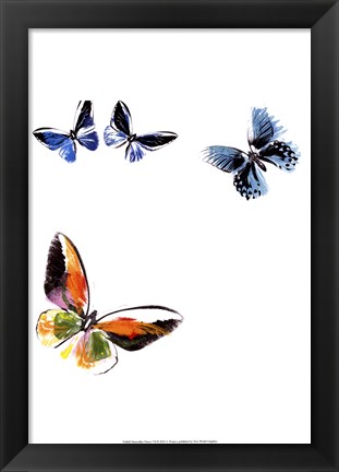 Framed Butterflies Dance VII Print