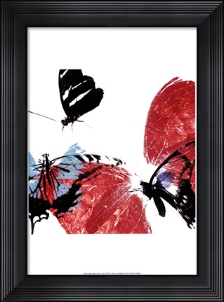 Framed Butterflies Dance VIII Print