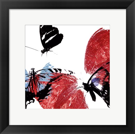 Framed Butterflies Dance VIII Print