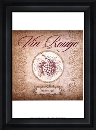 Framed Wine Label I Print