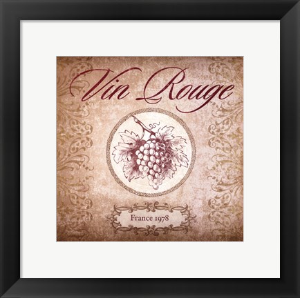 Framed Wine Label I Print