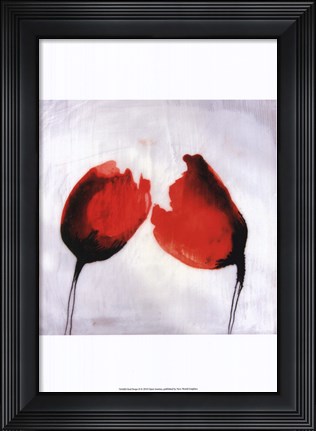Framed Red Drops II Print