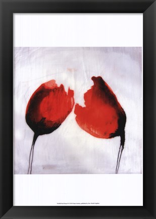 Framed Red Drops II Print