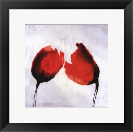 Framed Red Drops II Print