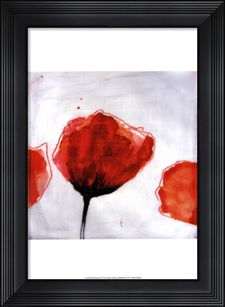 Framed Red Drops III Print