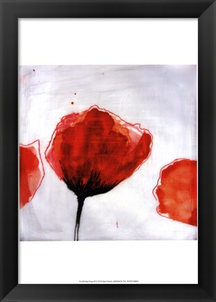 Framed Red Drops III Print