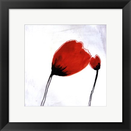 Framed Red Drops IV Print