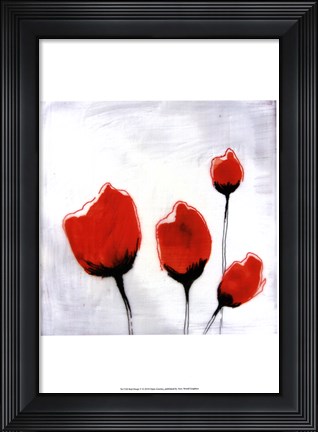 Framed Red Drops V Print