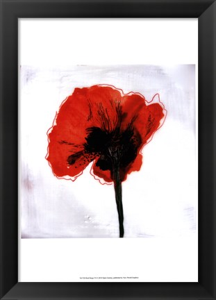 Framed Red Drops VI Print