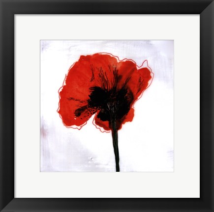 Framed Red Drops VI Print