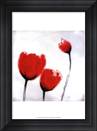 Framed Red Drops VII Print