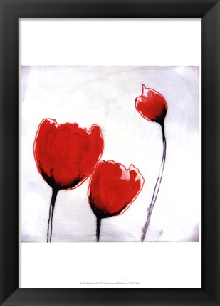 Framed Red Drops VII Print