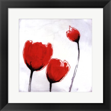 Framed Red Drops VII Print