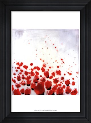 Framed Red Drops VIII Print