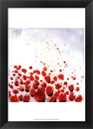 Framed Red Drops VIII Print