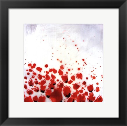 Framed Red Drops VIII Print