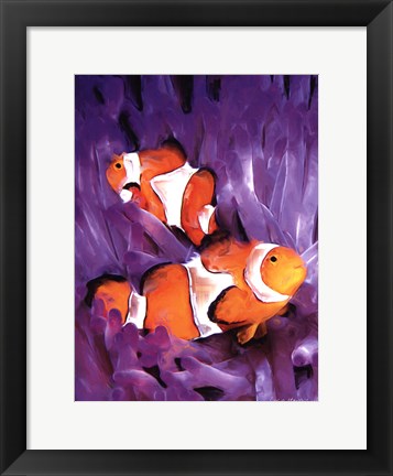 Framed Jeweled Fish I Print