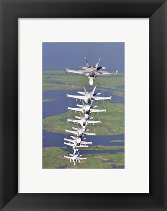 Framed FA-18 Hornets Print