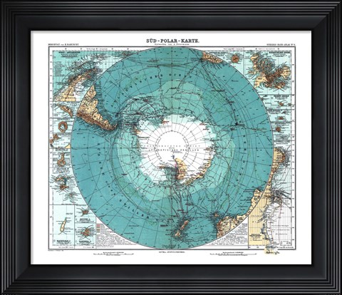 Framed Antarctica 1912 Print