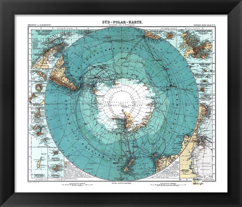 Framed Antarctica 1912 Print