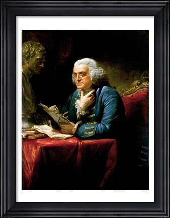Framed Benjamin Franklin 1767 Print
