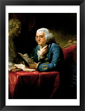 Framed Benjamin Franklin 1767 Print