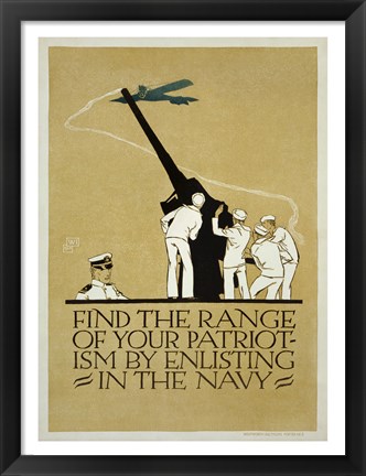 Framed Find the Range of Your Patriotism Print