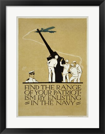 Framed Find the Range of Your Patriotism Print