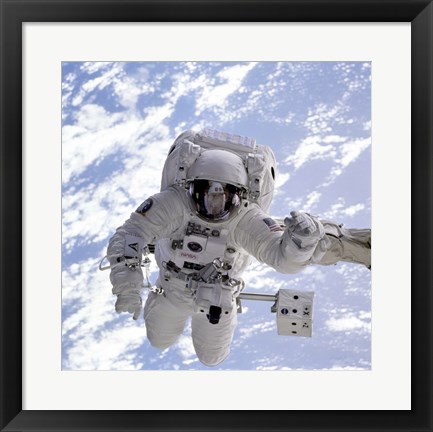 Framed Michael Gernhardt in Space During STS-69 in 1995 Print