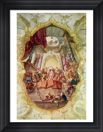 Framed Schloss Beuggen Schlosskirche (Deckengemalde) Print