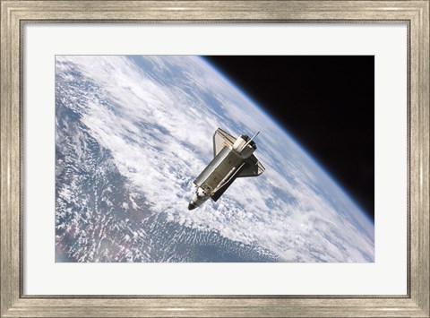 Framed STS115 Atlantis Undock ISS Print