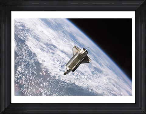 Framed STS115 Atlantis Undock ISS Print