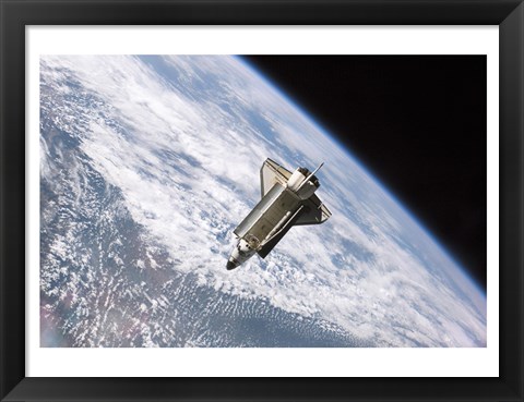 Framed STS115 Atlantis Undock ISS Print