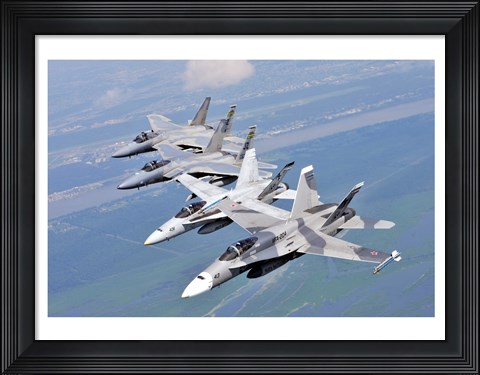 Framed Two F-A-18 Hornets Print