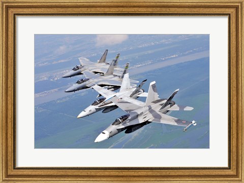 Framed Two F-A-18 Hornets Print