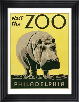 Framed Visit the Zoo - Philadelphia Print