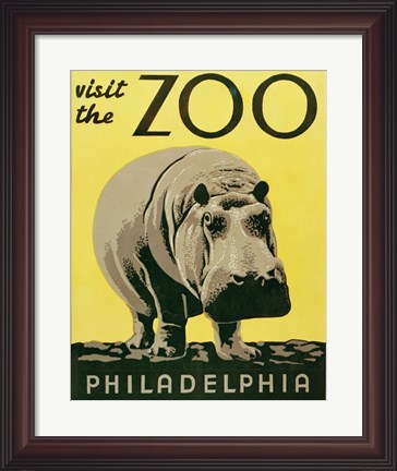 Framed Visit the Zoo - Philadelphia Print