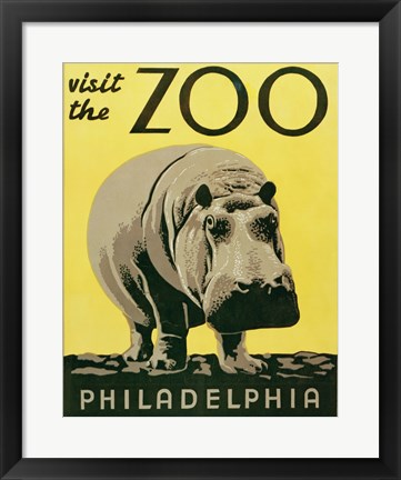 Framed Visit the Zoo - Philadelphia Print